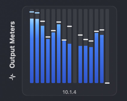 Output meters using the Blue theme