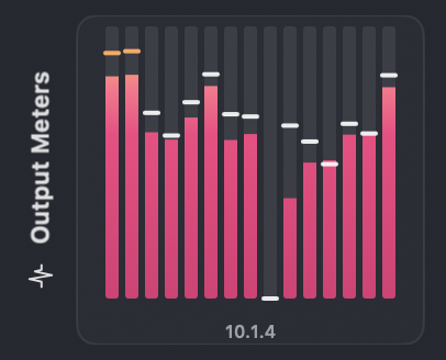 Output meters using the Pink theme