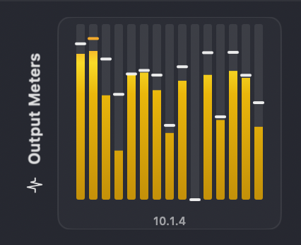 Output meters using the Yellow theme