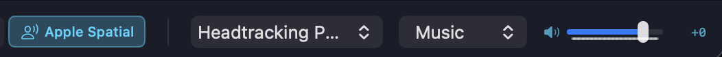 Orbit Lite Apple Spatial Audio footer controls
