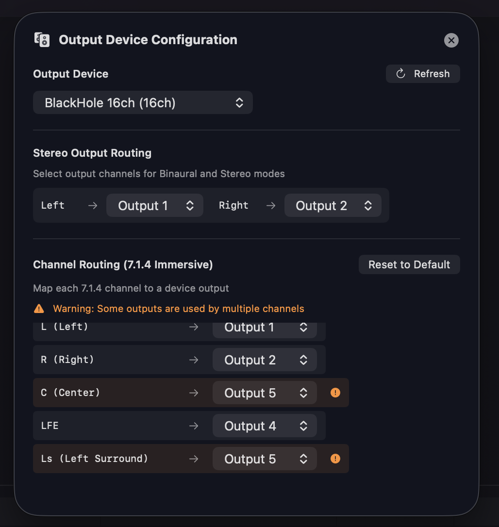 Orbit Lite output routing configuration